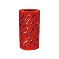 Poubelle Venise 80 L avec seau - galva rouge 3020 - Image principale