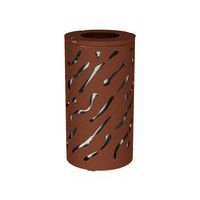 Poubelle Venise 80 L avec seau - galva aspect corten - Image principale