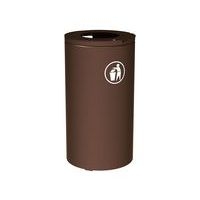 Poubelle Olbia 80 L avec seau - galva marron 8017 - Image principale
