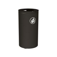 Poubelle Olbia 80 L avec seau - galva noir 9005 - Image principale