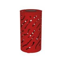 Poubelle Venise 80 L sans seau - galva rouge foncé 3004 - Image principale