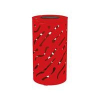Poubelle Venise 80 L sans seau - galva rouge 3020 - Image principale