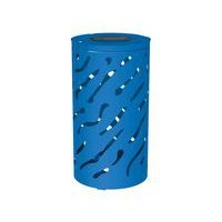 Poubelle Venise 80 L sans seau - galva bleu 5010 - Image principale
