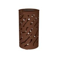 Poubelle Venise 80 L sans seau - galva marron 8017 - Image principale