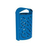 Poubelle Venise 120 L avec couvercle réhaussé - galva bleu 5010 - Image principale