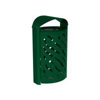 Poubelle Venise 120 L avec couvercle réhaussé - galva vert 6005 - Image principale