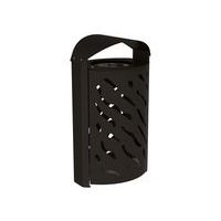Poubelle Venise 120 L avec couvercle réhaussé - galva noir 9005 - Image principale