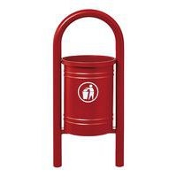 Poubelle Vercors 40 L avec seau - zinc rouge foncé 3004 - Image principale