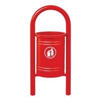 Poubelle Vercors 40 L avec seau - zinc rouge 3020 - Image principale