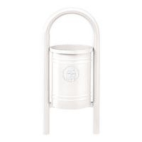 Poubelle Vercors 40 L avec seau - zinc blanc 9010 - Image principale