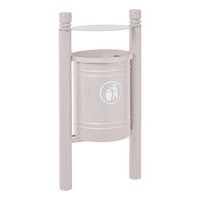 Poubelle Saintonge 40 L avec seau pommeau City - zinc gris 7044 - Image principale