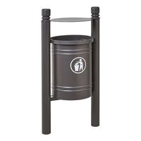 Poubelle Saintonge 40 L avec seau pommeau City - zinc gris Procity - Image principale