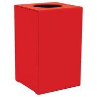 Poubelle Kub 120 L acier - rouge 3020 - Image principale