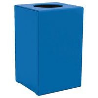 Poubelle Kub 120 L acier - bleu 5010 - Image principale
