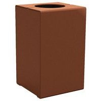 Poubelle Kub 120 L acier - aspect corten - Image principale