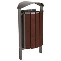 Poubelle Silaos 50L acier/plastique recyclé scellt marron/gris Procity - Image principale