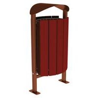 Poubelle Silaos 50 L acier/bois - Procity - Image principale