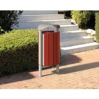 Poubelle Silaos 50 L acier/bois - Procity - Image 2