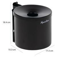 Cendrier mural noir en acier anti-feu avec couvercle étouffoir - 1.5L - Image 8