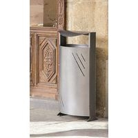 Poubelle Titan 95 L acier noir martelé - Image 3