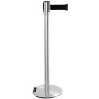 Poteau chromé à sangle 5 m - Socle à roulettes - Manutan Expert - Image 3