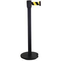 Poteau noir à sangle 5 m - Acier - Socle à roulettes - Manutan Expert - Image 8