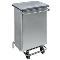 Conteneur mobile à pédale avec tubes en inox 70L - Manutan - Image principale