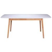 Table réunion Enma extensible 120 150x75x80 cm Chêne/Blanc - Image 2