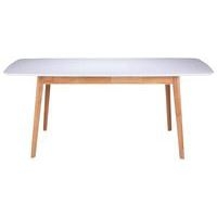 Table réunion Kenna extensible 140 180x75x80 cm Chêne/Blanc - Image 2