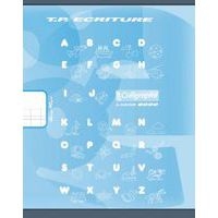 Cahier maternelle 17x22 cm 32 pages 90g 1 feuille double ligne 3mm, 1 feuille unie - Image principale