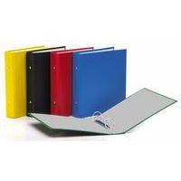 Classeur rigide collé, rembordé, couverture plastique 2 anneaux, diam.30 mm. 17 x 22 cm. - Image principale