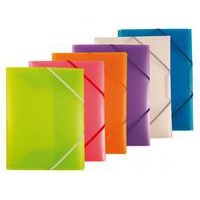 Assortiment de 20 chemises polypropylène 3 rabats + élastiques pour format A4 coloris assortis selon arrivage - Image principale