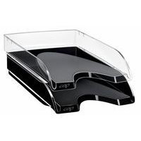 Corbeille à courrier recyclable parois pleines superposables 35x26x6 cm (Ensemble de 10) - Cristal - Image principale