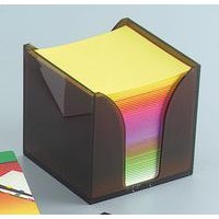 Boite plastique de papier de note 9x9 cm arc-en-ciel - Image principale