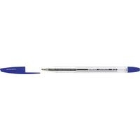 Stylo bille fine pointe moyenne corps transparent - bleu - Image principale