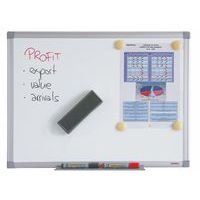 Tableau blanc émaillé 800° magnétique et effaçable à sec. - Image principale