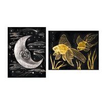 Feuille papier à gratter 15 x 21 cm or (Pochette de 10) - Image principale