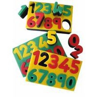 Tampon pochoir éponge double densité avec support les chiffres - Image principale