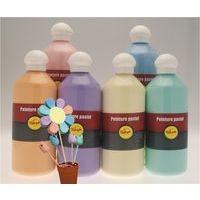 Assortiment 6 flacons 500 ml gouache pastel Pichon - Image principale