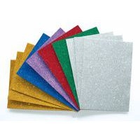 Lot 10 plaques de mousse pailletée adhésives A4 - Image principale