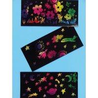 Carte à gratter noire/arc en ciel 15 x 21. holographique (Pochette de 10) - Image principale