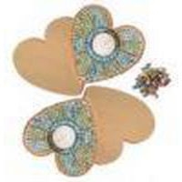 Atelier créatif de mosaïques - bougeoirs cœur 13x13 cm - Image principale