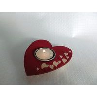 Bougeoir forme cœur avec support bougie - Image principale