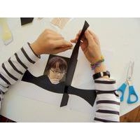 Feuille carte a gratter 15 x 24 cm noir/arc-en-ciel adhésives (Pochette de 10) - Image principale