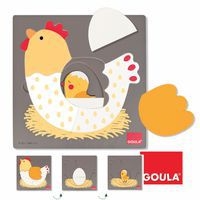 Puzzle 3 niveaux poule - Image principale