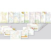 Set 24 cartes couleurs animaux en 2d play mais. dim. 11x15cm - Image principale