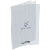 Cahier de poésie piqûre couverture polypropylène blanche translucide 48 pages 24x32 cm - Image principale