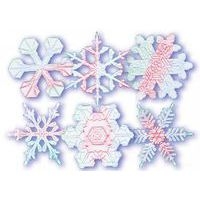 Lot 6 plaques relief flocons de différentes formes 17,5 x 17,5 cm. - Image principale