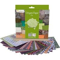 Pochette 60 feuilles papier 70 g origami 20x20 cm thème zoo + planche stickers yeux - Image principale