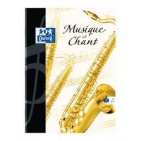 Cahier 17x22 cm 24 pages musique - 24 pages seyes 90g couverture pelliculée - Image principale